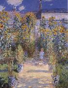 Claude Monet Monet-s Garden at Vetheuil china oil painting reproduction